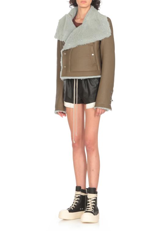 24FW 릭 오웬스 바이커 자켓 RP02D3727 LSHMR3536 Green - RICK OWENS