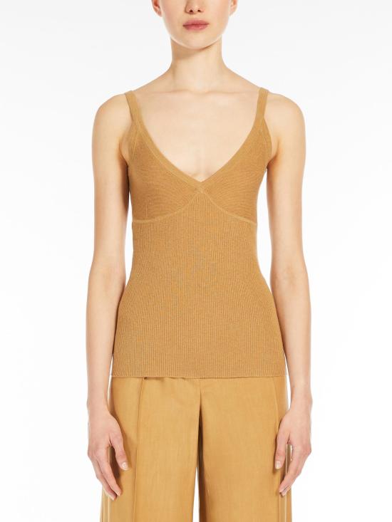  막스마라 갈루라 캐시미어&실크 리브 슬리브리스 탑 2421366091650GALLURA 003 - MAX MARA
