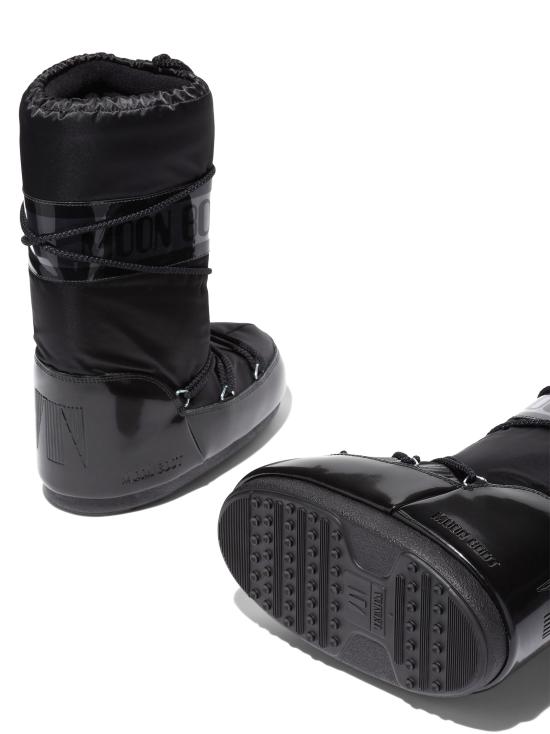  문부츠 아이콘 글랜스 플래티넘 새틴 부츠 80D1401680 N001 Black - MOON BOOT