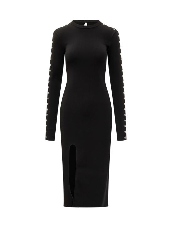 24FW 스텔라 맥카트니 미디 원피스 6K08953S2532 1000 BLACK