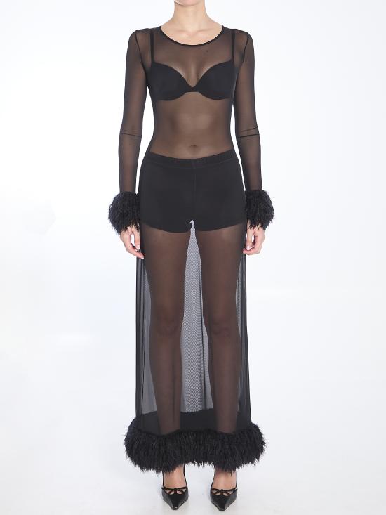 24FW 마린세르 롱 원피스 WDR276A BLACK