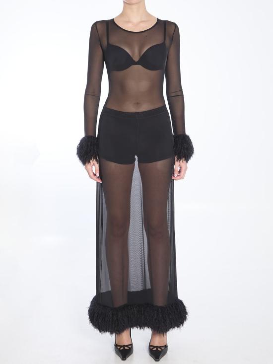 24FW 마린세르 롱 원피스 8255932 WDR276A CJER0004 BK99 Black