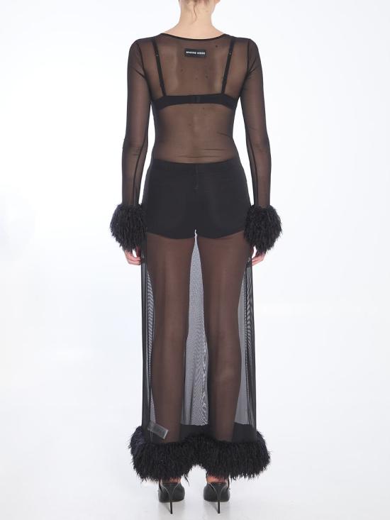 24FW 마린세르 롱 원피스 8255932 WDR276A CJER0004 BK99 Black - MARINE SERRE