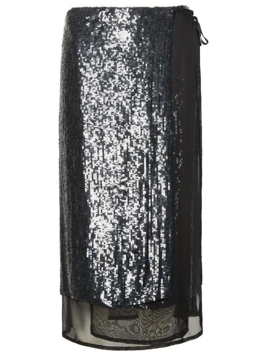  파로쉬 미디 스커트 GLARE24 D620684013 Black