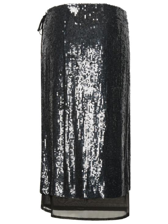  파로쉬 미디 스커트 GLARE24 D620684013 Black - PAROSH