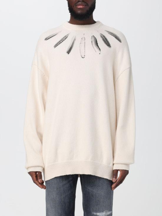 25FW 마르셀로 불론 스웨터 CMHE036F23KNI002 6F10 Yellow Cream