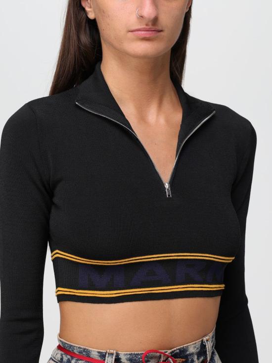 25FW 마르니 긴팔 티셔츠 DVMD0157Q0UFV218 00N99 Black - MARNI