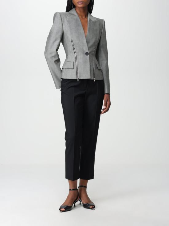 25FW 알렉산더 맥퀸 스트레이트 팬츠 585118QJACX 1000 Black - ALEXANDER MCQUEEN