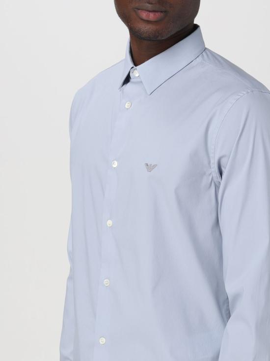 25FW 엠포리오 아르마니 긴팔 셔츠 8N1C091NI9Z 0785 Gnawed Blue - EMPORIO ARMANI