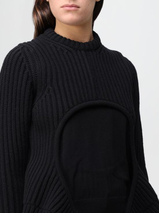 25FW 오프화이트 스웨터 OWHE099F23KNI001 1000 Black - OFF WHITE