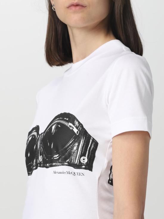  알렉산더 맥퀸 숏 원피스 752355QZAJY 0900 White - ALEXANDER MCQUEEN