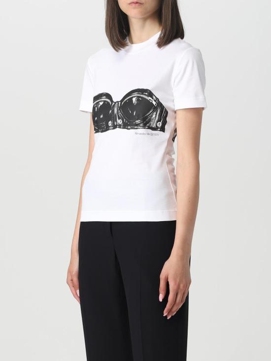  알렉산더 맥퀸 숏 원피스 752355QZAJY 0900 White - ALEXANDER MCQUEEN