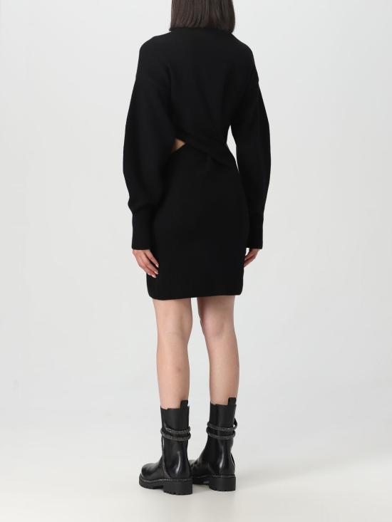 25FW 알렉산더 맥퀸 숏 원피스 758585Q1A6W 1000 Black - ALEXANDER MCQUEEN