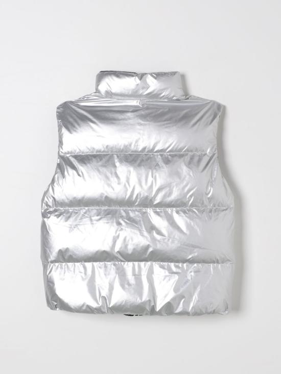 25FW [키즈] 모스키노 베스트 HUS04WL3AA2 60918 Silver - MOSCHINO