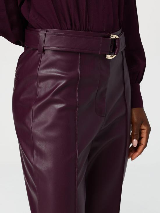 24FW 리우조 가죽 팬츠 CF4140E0624 X0593 Violet - LIU JO