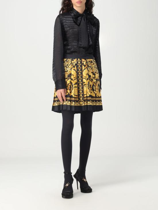 25FW 베르사체 숏 스커트 10008291A04236 5B000 Black - VERSACE