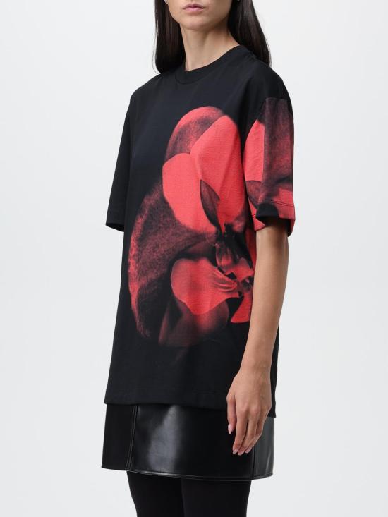 25FW 알렉산더 맥퀸 반팔 티셔츠 769736QZAKF 0901 Black - ALEXANDER MCQUEEN