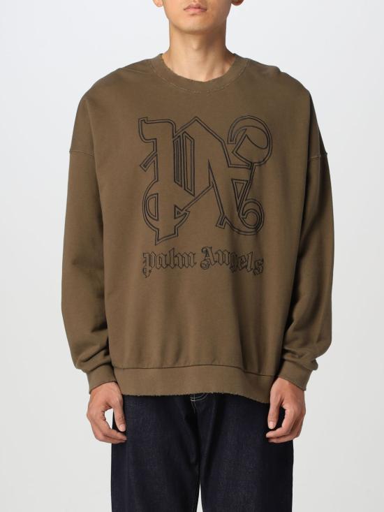 25FW 팜앤젤스 긴팔 티셔츠 PMBA074E23FLE001 6010 Olive