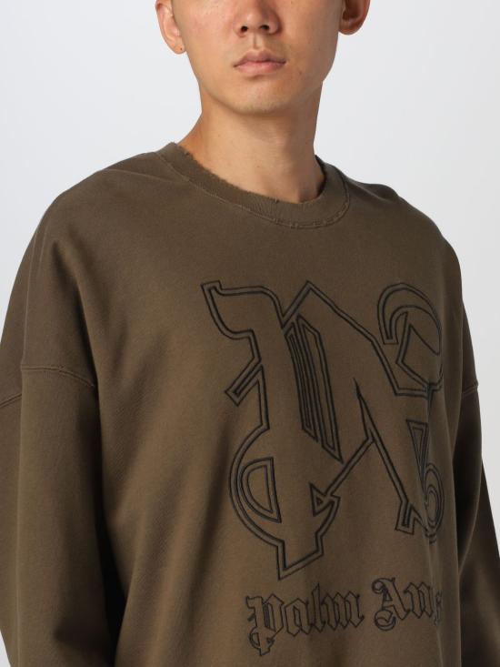 25FW 팜앤젤스 긴팔 티셔츠 PMBA074E23FLE001 6010 Olive - PALM ANGELS