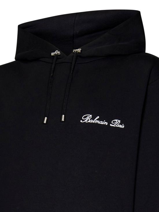 25FW 발망 후드 티셔츠 DH1JT047BC78 EAB BLACK - BALMAIN