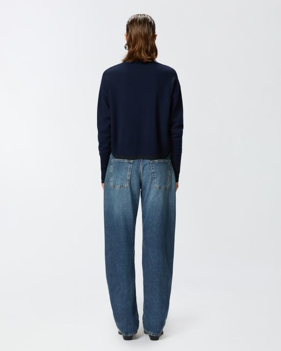 24FW 핑코 스웨터 103996A235 G03 Blu marino cupo - PINKO