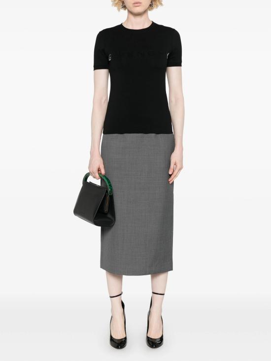 24FW 지방시 반팔 티셔츠 BW70BFP6VY 008 Black - GIVENCHY