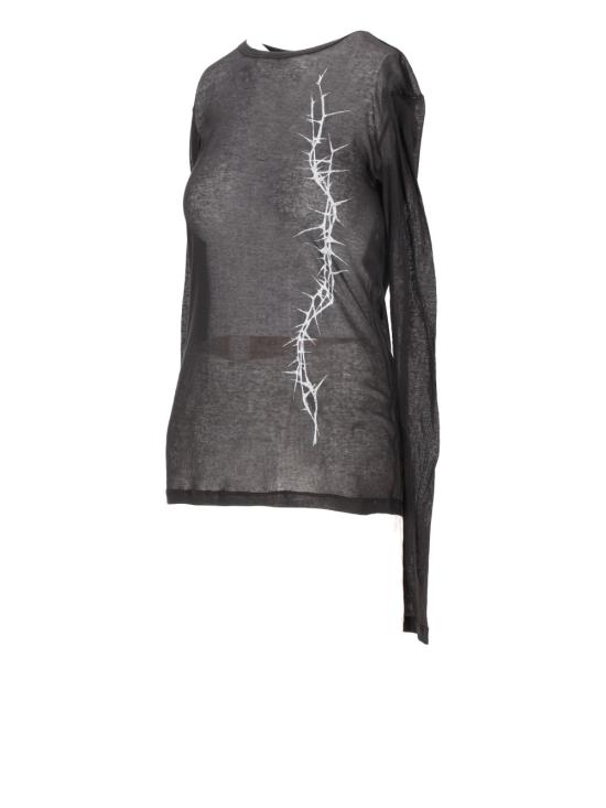  앤 드뮐미스터 반팔 티셔츠 B0012329FA434 099 BLACK - ANN DEMEULEMEESTER