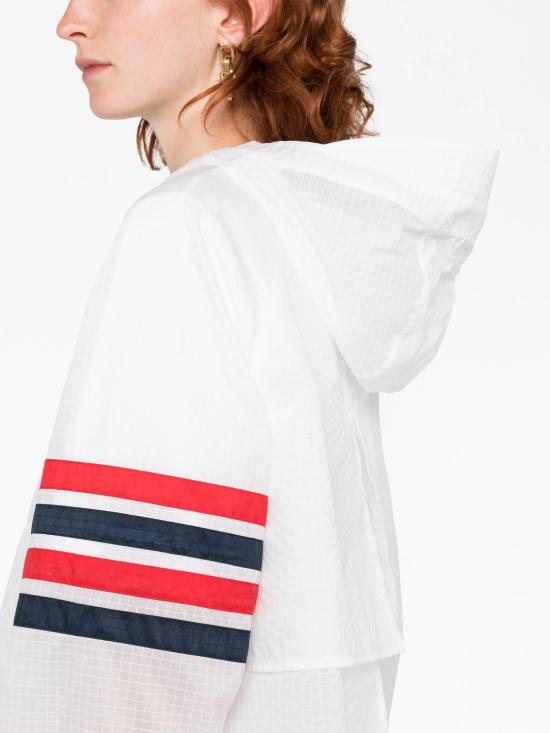 25SS 톰브라운 후드 티셔츠 FJT316AF0517 100 WHITE - THOM BROWNE