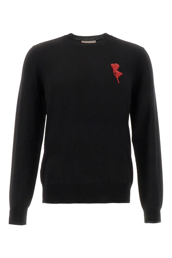  알렉산더 맥퀸 스웨터 760755Q1XIF 1058 BLK RED
