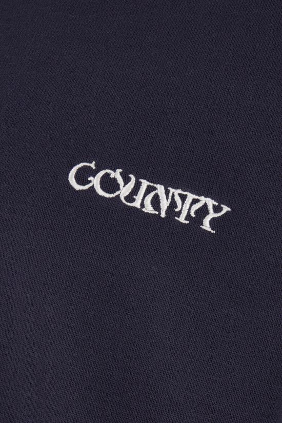  마르셀로 불론 긴팔 티셔츠 CMHE035S24KNI004 4901 DARK BLUE WHITE - MARCELO BURLON