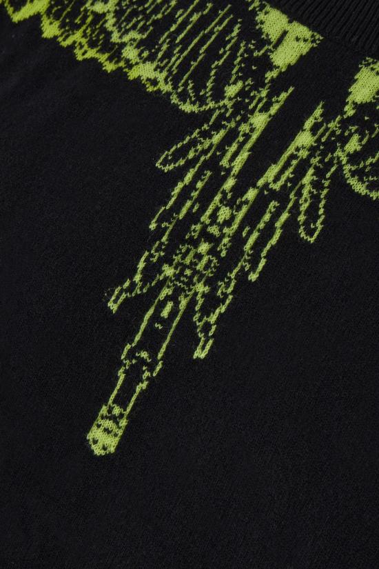  마르셀로 불론 긴팔 티셔츠 CMHE033F23KNI001 1014 BLACKLIME - MARCELO BURLON