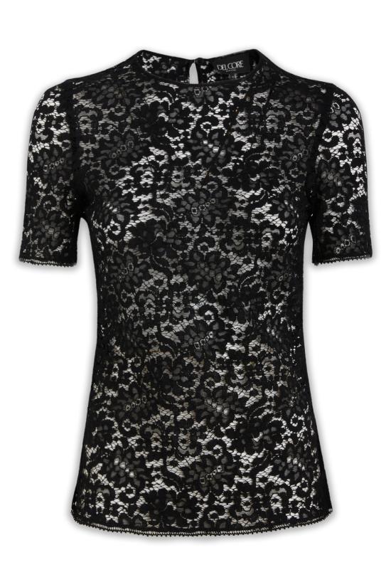  델 코어 반팔 티셔츠 T002002T0618 BLACK