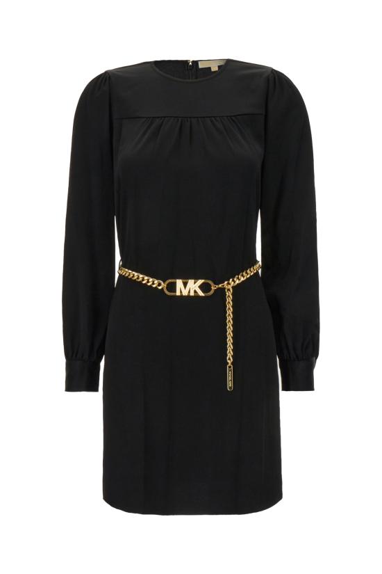  마이클 코어스 미디 원피스 MF381R799G 001 BLACK