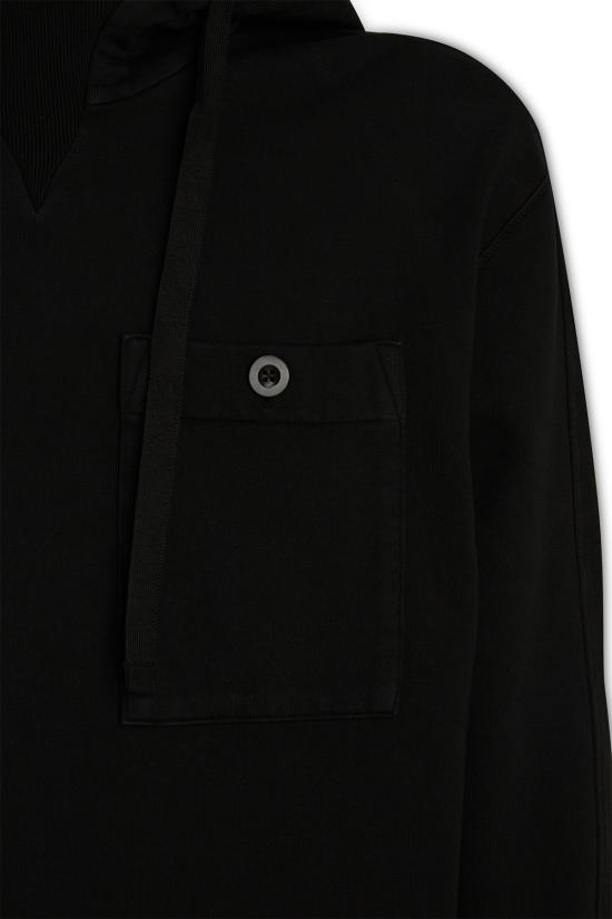  텐 씨 후드 티셔츠 23CTCUF08086A06018 999 Black - TEN C