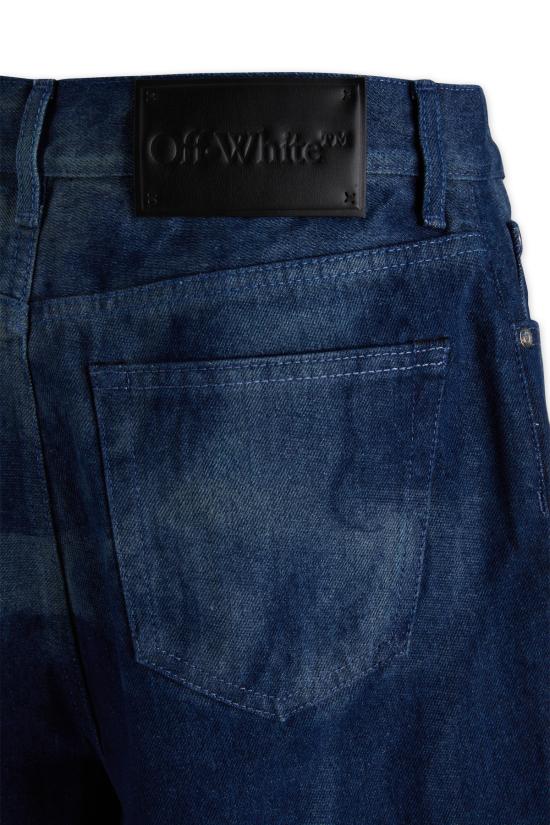  오프화이트 데님 숏팬츠 OMYC016S23DEN001 6900 BLUE - OFF WHITE