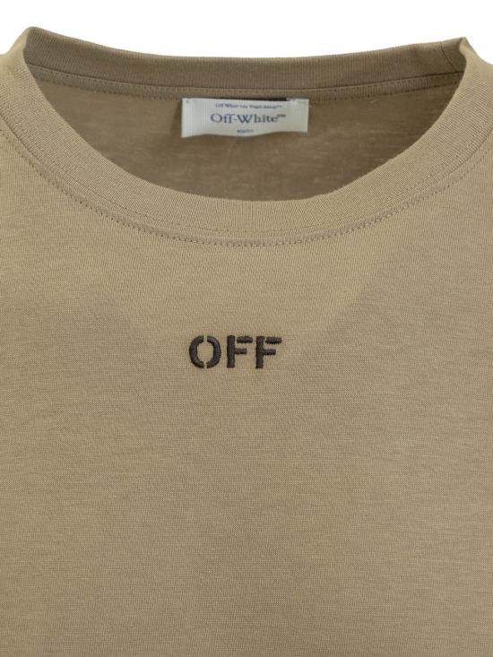  오프화이트 반팔 티셔츠 OMAA027F23JER008 6110 BEIGEBLA - OFF WHITE