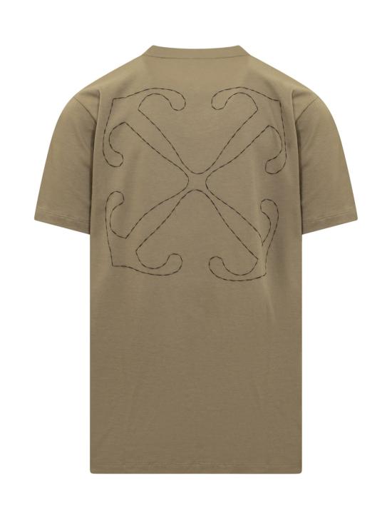  오프화이트 반팔 티셔츠 OMAA027F23JER008 6110 BEIGEBLA - OFF WHITE