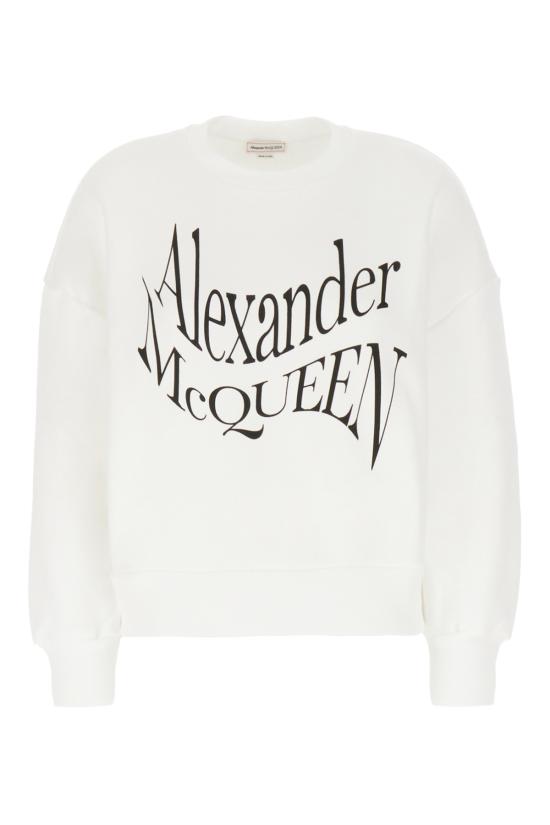  알렉산더 맥퀸 긴팔 티셔츠 781418QZALW 0900 WHITE