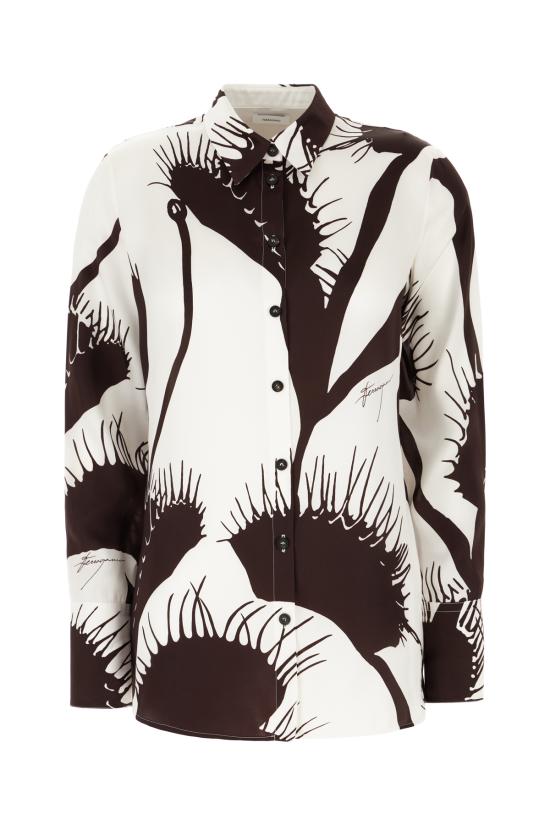  살바토레 페라가모 블라우스 773692 001 WHITE EXPRESSO