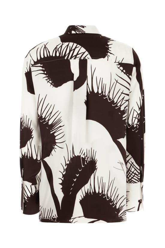  살바토레 페라가모 블라우스 773692 001 WHITE EXPRESSO - SALVATORE FERRAGAMO