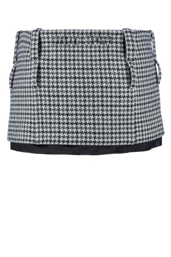  미우미우 숏 스커트 MG185313JJ F0BD9 GRIGIO NERO - MIU MIU