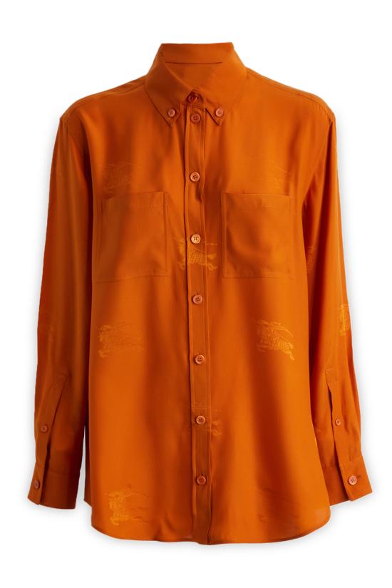  버버리 실크 자카드 오버핏 셔츠  8063002 B3361