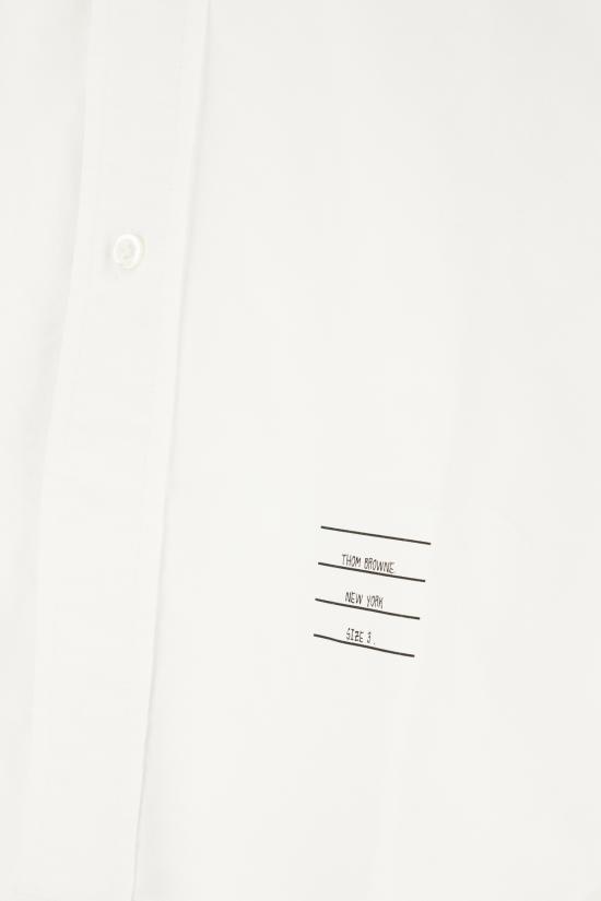 25FW 톰브라운 옥스포드 클래식 그로그랭 플래킷 셔츠 MWL010EF0313 100 White - THOM BROWNE
