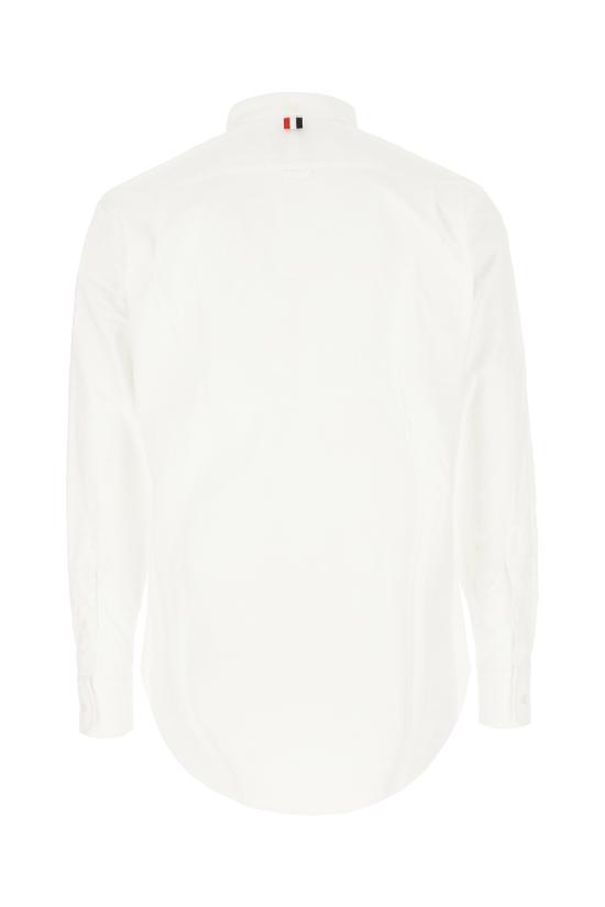 25FW 톰브라운 옥스포드 클래식 그로그랭 플래킷 셔츠 MWL010EF0313 100 White - THOM BROWNE