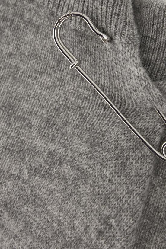  버버리 세이프티 핀 캐시미어 스웨터 8080851 A1373 LIGHTGREYMELANGE - BURBERRY