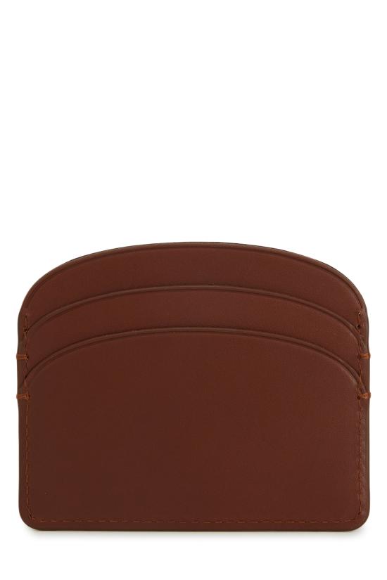  아페쎄 브라운 로고 하프문 레더 PXAWVF63270 CAD - A.P.C.