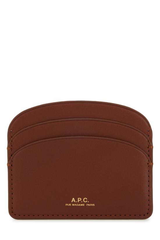  아페쎄 브라운 로고 하프문 레더 PXAWVF63270 CAD