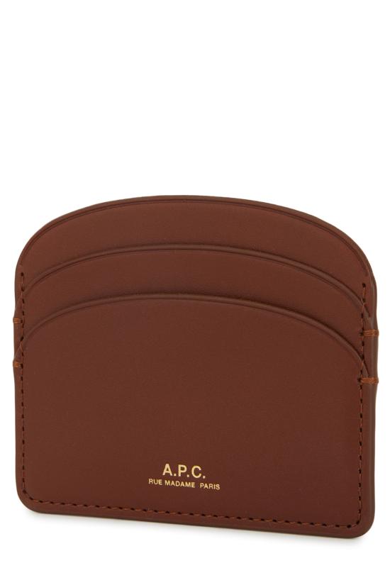  아페쎄 브라운 로고 하프문 레더 PXAWVF63270 CAD - A.P.C.