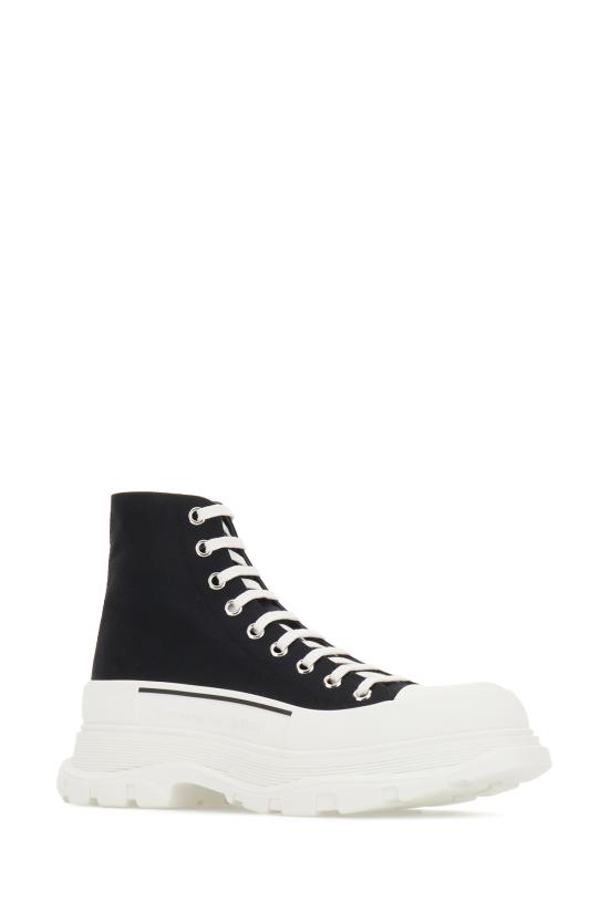  알렉산더 맥퀸 블랙 캔버스 스레드 슬릭 705659W4MV2 1070 - ALEXANDER MCQUEEN