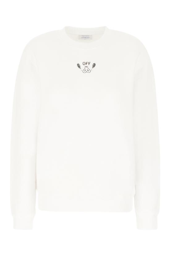  오프화이트 긴팔 티셔츠 OWBA055S24FLE002 0101 WHITE